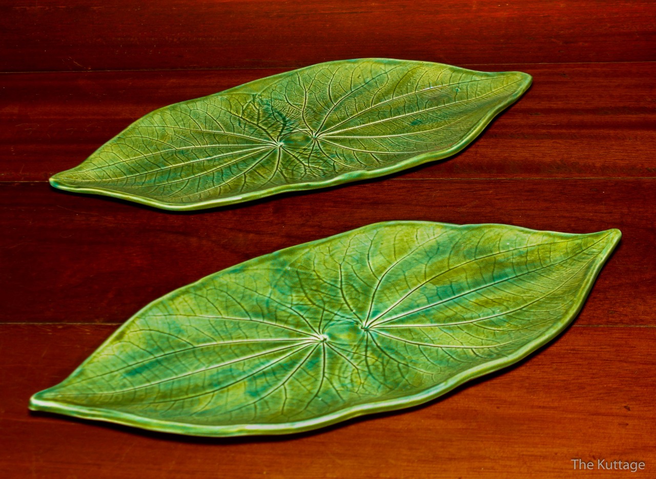 Ceramic leaf plate with pointed ends ShopCaribe